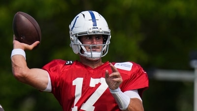 File photo of Indianapolis Colts quarterback Daniel Jones (17) (AP) File photo of Indianapolis Colts quarterback Daniel Jones (17) (AP)