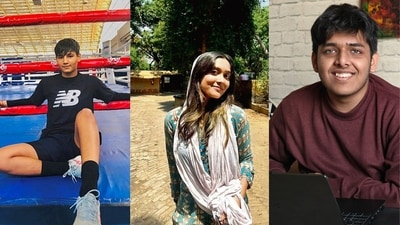 (L-R) Boxer Manshi Nagar , artist Vidhika Roy, and budding tech entrepreneur Shresht Bhat. (L-R) Boxer Manshi Nagar , artist Vidhika Roy, and budding tech entrepreneur Shresht Bhat.