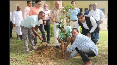 The 27th Foundation Day celebrations underway at IIIT-A in Prayagraj on Tuesday (HT Photo)