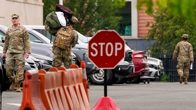 The Republican leader said he would place the city's Metropolitan Police under federal government control while also sending the National Guard onto the streets of the US capital. (AP) The Republican leader said he would place the city's Metropolitan Police under federal government control while also sending the National Guard onto the streets of the US capital. (AP)