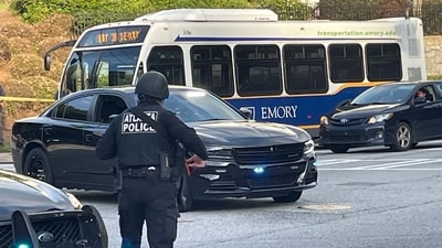 Atlanta Police lock down the streets around the Center for Disease Control (CDC) during an active shooter event in Atlanta, Georgia on August 8, 2025. (AFP) Atlanta Police lock down the streets around the Center for Disease Control (CDC) during an active shooter event in Atlanta, Georgia on August 8, 2025. (AFP)