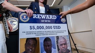 Haitian gang leader Jimmy "Barbeque" Cherizier has been under US Treasury Department sanctions since 2020 and UN sanctions since 2022. (REUTERS)