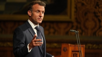Emmanuel Macron announced the creation of the commission during a 2022 trip to the Cameroonian capital Yaounde. (AP)