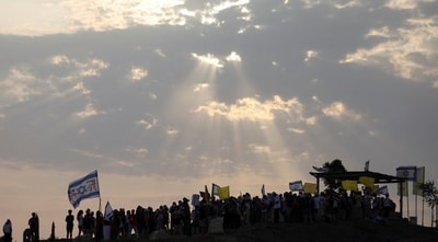 Israeli women take part in a protest demanding the end of the war in Gaza and the release of all hostages in captivity following Hamas deadly attack on Israel on October 7, 2023, near Kibbutz Nahal Oz and near the Israel border with Gaza, August 10, 2025. (REUTERS) Israeli women take part in a protest demanding the end of the war in Gaza and the release of all hostages in captivity following Hamas deadly attack on Israel on October 7, 2023, near Kibbutz Nahal Oz and near the Israel border with Gaza, August 10, 2025. (REUTERS)