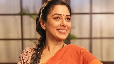 Rupali Ganguly in a still from Anupamaa. Rupali Ganguly in a still from Anupamaa. 