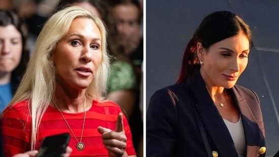 Laura Loomer vs. Marjorie Taylor Greene: Shocking MAGA war breaks out over 2023 Ye24.com purchase (Photographer: Eric Lee/Bloomberg, AP Photo/Chris Szagola, File)