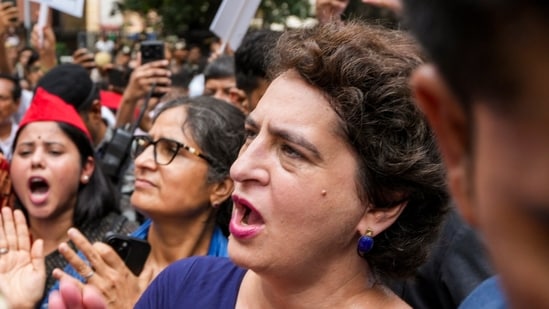 Congress leader Priyanka Gandhi Vadra on Tuesday said the Israeli state is committing "genocide" and slammed the Indian government for standing "silent" as Israel "unleashes devastation" on the people of Palestine. (PTI file)