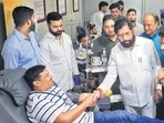 Shiv Sena leaders downplayed the matter, saying the deputy chief minister had extended his stay in Srinagar, where he had gone for a blood donation campaign organised on Sunday by party functionary Chandrahar Patil. (ANI) Shiv Sena leaders downplayed the matter, saying the deputy chief minister had extended his stay in Srinagar, where he had gone for a blood donation campaign organised on Sunday by party functionary Chandrahar Patil. (ANI)