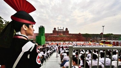 Almost five thousand guests from different walks of life have been invited to witness the I-Day celebrations at the Red Fort this year. These include Indian contingent of Special Olympics 2025, winners of international sports events and gold medallists of Khelo India Para Games. (Photo: Raj K Raj/HT)