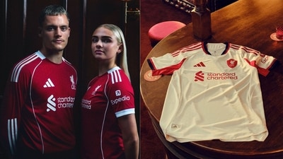 Liverpool's adidas-made authentic jersey is priced at ₹8,599 in India, for the home and away versions Liverpool's adidas-made authentic jersey is priced at ₹8,599 in India, for the home and away versions