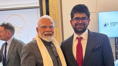 Aravind Srinivas with Indian PM Narendra Modi. (Aravind Srinivas/Instagram) Aravind Srinivas with Indian PM Narendra Modi. (Aravind Srinivas/Instagram)