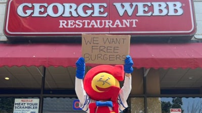 Milwaukee Brewers' win has activated the George Webb free burgers offer (X) Milwaukee Brewers' win has activated the George Webb free burgers offer (X)