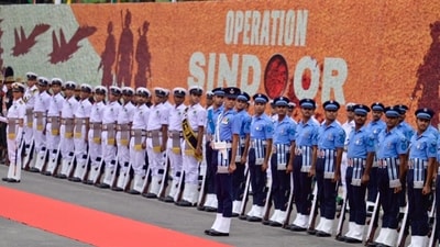 Visuals show Indian security forces in a full dress rehearsal on Wednesday at Delhi's Red Fort (Raj k Raj/Hindustan Times) Visuals show Indian security forces in a full dress rehearsal on Wednesday at Delhi's Red Fort (Raj k Raj/Hindustan Times)