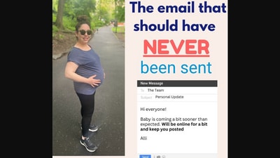 A founder shared that she went into early labour but still checked her work emails. (LinkedIn/Alli K) A founder shared that she went into early labour but still checked her work emails. (LinkedIn/Alli K)