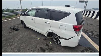 Ludhiana South MLA Rajinderpal Kaur Chhina, along with her husband, son and a security man, sustained injuries when her SUV rammed into barricades on the national highway near Khanauri, Haryana, in the early hours of Wednesday. Ludhiana South MLA Rajinderpal Kaur Chhina, along with her husband, son and a security man, sustained injuries when her SUV rammed into barricades on the national highway near Khanauri, Haryana, in the early hours of Wednesday.