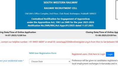 South Western Railway Apprentice Recruitment 2025: Window to apply for 904 posts will close on August 13, 2025 at rrchubli.in, Candidates can apply via the direct link here.