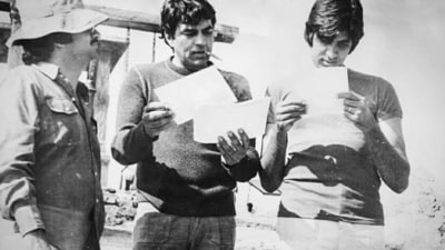 Dharmendra and Amitabh played Veeru and Jai in the film, steadfast friends who are still the benchmark for friendship in Bollywood films. Dharmendra and Amitabh played Veeru and Jai in the film, steadfast friends who are still the benchmark for friendship in Bollywood films. 