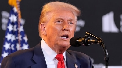 Trump stated that Russia will face actions if it does not agree for a halt after his meeting with Putin in Alaska. (AP) Trump stated that Russia will face actions if it does not agree for a halt after his meeting with Putin in Alaska. (AP)