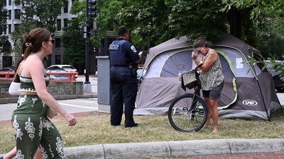 Donald Trump confirmed plans to clear homeless encampments across Washington, DC. (AFP) Donald Trump confirmed plans to clear homeless encampments across Washington, DC. (AFP)