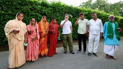 Rahul Gandhi also told the 'dead' voters to go around Delhi for some sightseeing as they won't even be charged tickets. (X/@INCIndia) Rahul Gandhi also told the 'dead' voters to go around Delhi for some sightseeing as they won't even be charged tickets. (X/@INCIndia)