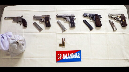 Seven pistols, 1.5-kg heroin seized, say police (@DGPPunjabPolice X)