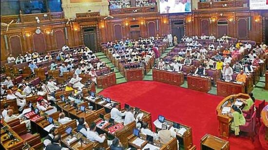 The Uttar Pradesh assembly began a debate on Vision 2047 on Wednesday. (Deepak Gupta/HT Photo)