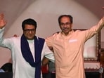 Raj Thackeray, Chief of the Maharashtra Navnirman Sena (MNS), and Uddhav Thackeray, Chief of Shiv Sena (UBT). (Raju Shinde/ HT Photo) Raj Thackeray, Chief of the Maharashtra Navnirman Sena (MNS), and Uddhav Thackeray, Chief of Shiv Sena (UBT). (Raju Shinde/ HT Photo)