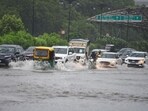 With Thursday’s downpour, Safdarjung — the city’s base weather station — logged 13.1mm of rain in the 24 hours till 8.30am, followed by 79.4mm over the next nine hours. (Parveen Kumar/HT Photo) With Thursday’s downpour, Safdarjung — the city’s base weather station — logged 13.1mm of rain in the 24 hours till 8.30am, followed by 79.4mm over the next nine hours. (Parveen Kumar/HT Photo)