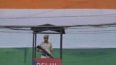(Above) Security outside the Red Fort on Thursday, on the eve of the 79th Independence Day. The inspiration for these drills came in July 2015, when three gunmen in army fatigues stormed Punjab’s Gurdaspur, hijacking a car, firing at a bus stand, and attacking a police station. (RAJ K RAJ /HT PHOTO) (Above) Security outside the Red Fort on Thursday, on the eve of the 79th Independence Day. The inspiration for these drills came in July 2015, when three gunmen in army fatigues stormed Punjab’s Gurdaspur, hijacking a car, firing at a bus stand, and attacking a police station. (RAJ K RAJ /HT PHOTO)