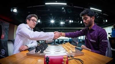 D Gukesh defeated Fabiano Caruana, on Wednesday. (Twitter) D Gukesh defeated Fabiano Caruana, on Wednesday. (Twitter)