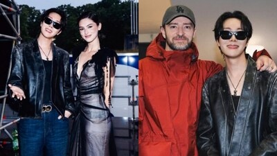 J-hope with Gracie Adams; Hobi with Justin Timberlake