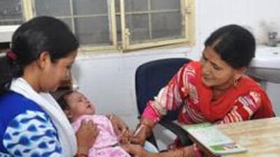 Dehradun: Over 32 lakh children will be immunized free of cost under a special Measles-Rubella vaccination campaign in Uttarakhand/Pic by Vinay Santosh Kumar/HT Photo (PIC FOR REPRESENTATION)