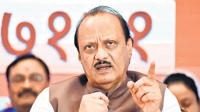 Mumbai, India - Aug. 22, 2024: Maharashtra Deputy CM Ajit Pawar interacts with media during the press conference, after the announcement of "Maha Rashtrvadi" Whatsapp Helpline, in Mumbai, India, on Thursday, August 22, 2024. (Photo by Anshuman Poyrekar/ Hindustan Times) (Hindustan Times) Mumbai, India - Aug. 22, 2024: Maharashtra Deputy CM Ajit Pawar interacts with media during the press conference, after the announcement of "Maha Rashtrvadi" Whatsapp Helpline, in Mumbai, India, on Thursday, August 22, 2024. (Photo by Anshuman Poyrekar/ Hindustan Times) (Hindustan Times)