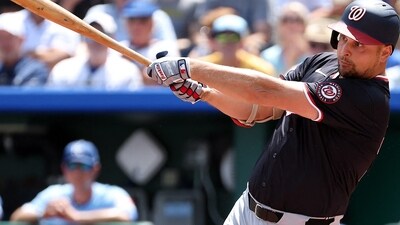 Nathaniel Lowe of the Washington Nationals earned $10.3 million this season. (Getty Images via AFP) Nathaniel Lowe of the Washington Nationals earned $10.3 million this season. (Getty Images via AFP)