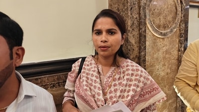 During the 24-hour 'Vision 2047' debate in the state Assembly, Samajwadi Party MLA Pooja Pal praised CM Yogi Adityanath for 'zero tolerance against crime' policy. (Deepak Gupta/Hindustan Times) During the 24-hour 'Vision 2047' debate in the state Assembly, Samajwadi Party MLA Pooja Pal praised CM Yogi Adityanath for 'zero tolerance against crime' policy. (Deepak Gupta/Hindustan Times)