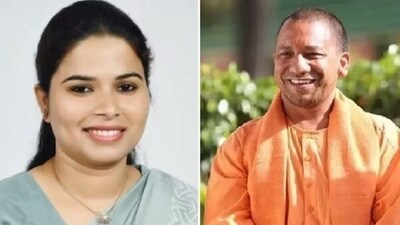 Samajwadi Party MLA Pooja Pal and Uttar Pradesh chief minister Yogi Adityanath. Samajwadi Party MLA Pooja Pal and Uttar Pradesh chief minister Yogi Adityanath.