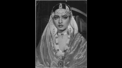 Rekha in and as Umrao Jaan. (HT Photo) Rekha in and as Umrao Jaan. (HT Photo)