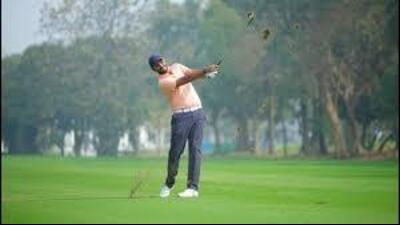 Sandhu landed his tee shot within two feet of the pin on the Par-4 seventh. (HT Photo for representation) Sandhu landed his tee shot within two feet of the pin on the Par-4 seventh. (HT Photo for representation)