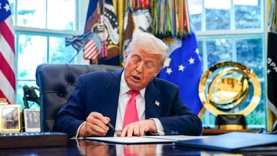 President Donald Trump signs a proclamation in the Oval Office of the White House (Bloomberg) President Donald Trump signs a proclamation in the Oval Office of the White House (Bloomberg)