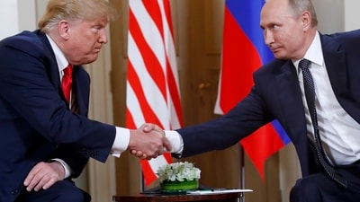 The meeting which is scheduled for tomorrow is going to be the first one-in-one meeting between the two leaders since Donald Trump's second presidential tenure commenced last year. (AP File Photo) The meeting which is scheduled for tomorrow is going to be the first one-in-one meeting between the two leaders since Donald Trump's second presidential tenure commenced last year. (AP File Photo)