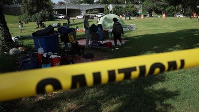 Trump announced a “criminal emergency” in Washington and took federal control of the US Capital's police department. (Getty Images via AFP) Trump announced a “criminal emergency” in Washington and took federal control of the US Capital's police department. (Getty Images via AFP)