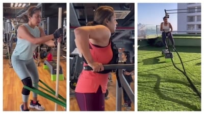 Jyothika's workout included all types, from HIIT to strength endurance. (PC: IG/@tamil_cinema_update_007) Jyothika's workout included all types, from HIIT to strength endurance. (PC: IG/@tamil_cinema_update_007)