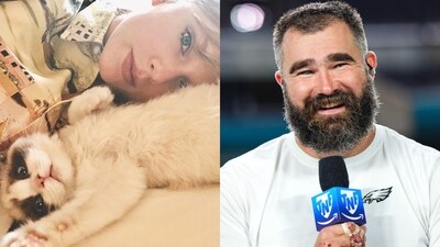 Taylor Swift shuts down Jason Kelce's claim that "cats are poisonous" in the cutest way possible! (instagram/@taylorswift; x/@NFL_DovKleiman) Taylor Swift shuts down Jason Kelce's claim that "cats are poisonous" in the cutest way possible! (instagram/@taylorswift; x/@NFL_DovKleiman)