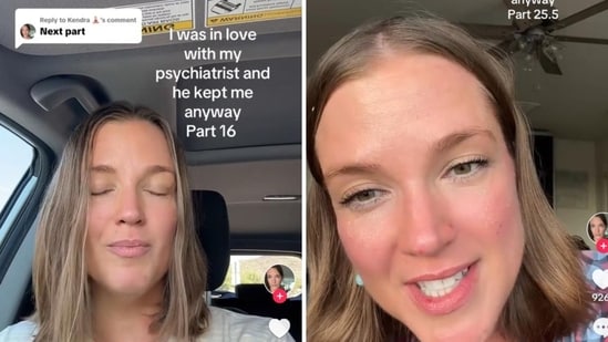 Kendra Hilty’s videos on TikTok, which are part of the series “I fell in love with my psychiatrist,” have taken social media by storm. (TikTok/@kendrahilty)