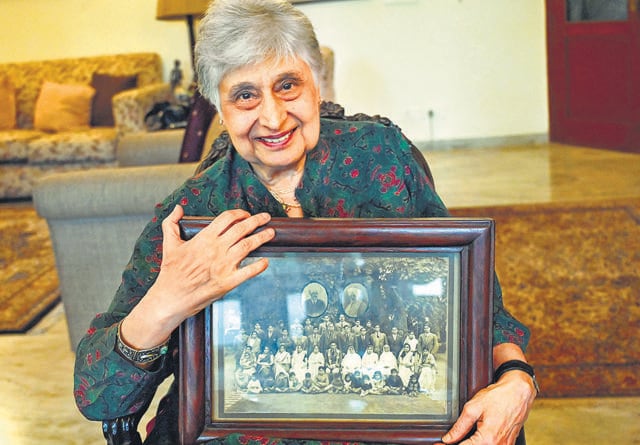 Born in Old Delhi, Puri witnessed her extended family arrive in India during Partition in August 1947. (Vipin Kumar/HT PHOTO) Born in Old Delhi, Puri witnessed her extended family arrive in India during Partition in August 1947. (Vipin Kumar/HT PHOTO)
