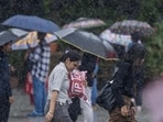 Mumbai, India - August 15, 2025: People going through the rain at Bandra in Mumbai, India, on Friday, August 15, 2025. (Photo by Satish Bate/ Hindustan Times) (Hindustan Times) Mumbai, India - August 15, 2025: People going through the rain at Bandra in Mumbai, India, on Friday, August 15, 2025. (Photo by Satish Bate/ Hindustan Times) (Hindustan Times)