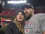 Taylor Swift's special appearance in the New Heights podcast broke viewership records.(AP)
