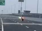 The two bikes moments before their collision.