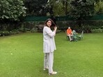 Parineeti Chopra and Raghav Chadha hang out in their garden on Independence Day.