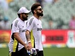 Rohit Sharma (L) and Virat Kohli retired from Test cricket roughly within a week of each other in May earlier this year Rohit Sharma (L) and Virat Kohli retired from Test cricket roughly within a week of each other in May earlier this year